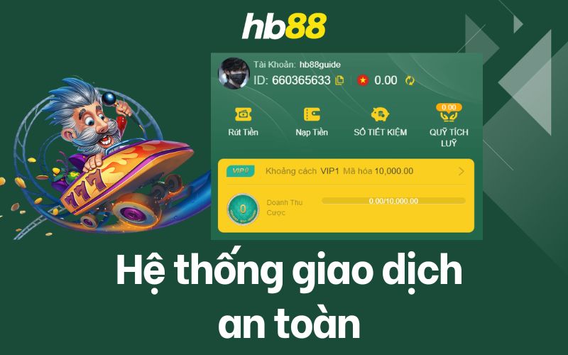 Hệ thống giao dịch diễn ra nhanh chóng và an toàn tại Hb88 